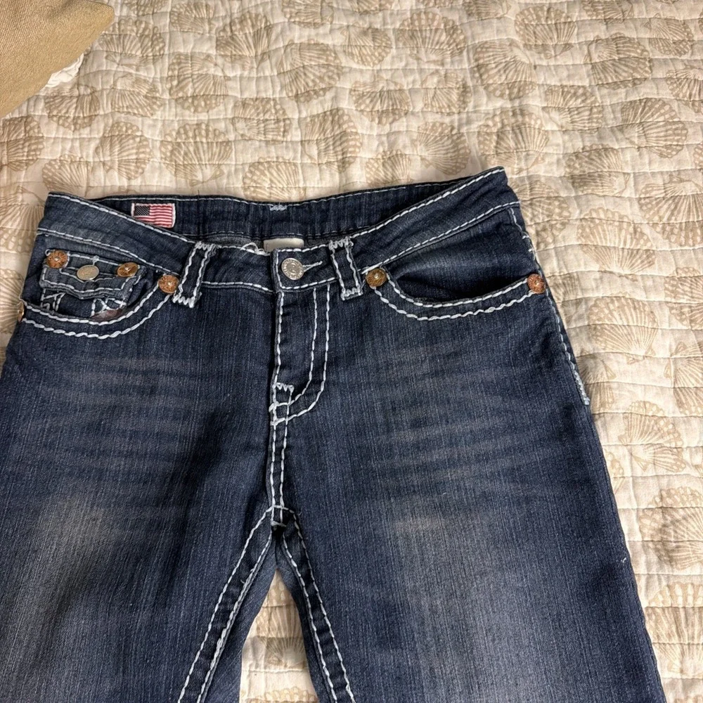 🤩 Vintage True Religion denim / jeans Joey Super T Size 29 Clean With Holes